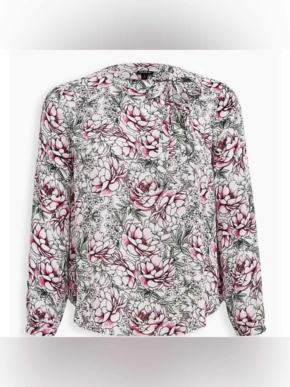 🩷💚 Torrid Green and Pink Floral Top